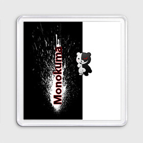 Магнит 55*55 с принтом Monokuma в Петрозаводске, Пластик | Размер: 65*65 мм; Размер печати: 55*55 мм | monokuma | игра | медведь | монокума | плюшевый | робот