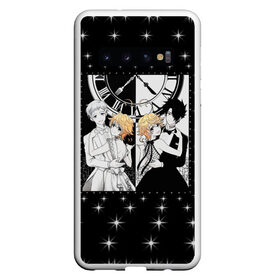 Чехол для Samsung Galaxy S10 с принтом THE PROMISED NEVERLAND в Петрозаводске, Силикон | Область печати: задняя сторона чехла, без боковых панелей | Тематика изображения на принте: grace field | inscription the promised neverland | norman | print the promised neverland | rey | the promised neverland | єmma | ємма | аниме | грейс филд | надпись the promised neverland | норман | принт the promised neverland | рей | се