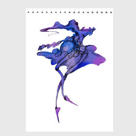 Скетчбук с принтом Танец в Петрозаводске, 100% бумага
 | 48 листов, плотность листов — 100 г/м2, плотность картонной обложки — 250 г/м2. Листы скреплены сверху удобной пружинной спиралью | dance | девушка | синий фиолетовый | танец