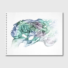 Альбом для рисования с принтом Фантазия в Петрозаводске, 100% бумага
 | матовая бумага, плотность 200 мг. | dream | плавец | рыба | фантазия
