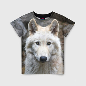 Детская футболка 3D с принтом Волк в Петрозаводске, 100% гипоаллергенный полиэфир | прямой крой, круглый вырез горловины, длина до линии бедер, чуть спущенное плечо, ткань немного тянется | animals | wolf | волк | волки | животные | звери | зверь | луна | одиночество | одиночка | пёс | собака