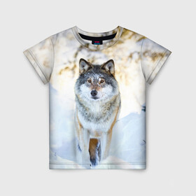 Детская футболка 3D с принтом Я зимой в Петрозаводске, 100% гипоаллергенный полиэфир | прямой крой, круглый вырез горловины, длина до линии бедер, чуть спущенное плечо, ткань немного тянется | animals | wolf | волк | волки | животные | звери | зверь | луна | одиночество | одиночка | пёс | собака
