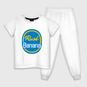 Детская пижама хлопок с принтом Rush Banana в Петрозаводске, 100% хлопок |  брюки и футболка прямого кроя, без карманов, на брюках мягкая резинка на поясе и по низу штанин
 | Тематика изображения на принте: asiimov | asimov | beast | counter | counter strike | cs | easy | ez | gg | ggwp | global | go | gradient | howl | hyper | mem | meme | memes | offensive | smoke | strike | азимов | вой | градиент | зверь | контра | лого | логотип