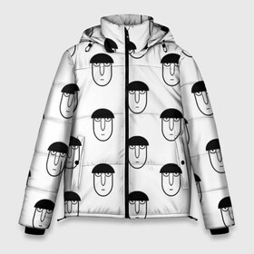 Мужская зимняя куртка 3D с принтом Моб Психо 100 в Петрозаводске, верх — 100% полиэстер; подкладка — 100% полиэстер; утеплитель — 100% полиэстер | длина ниже бедра, свободный силуэт Оверсайз. Есть воротник-стойка, отстегивающийся капюшон и ветрозащитная планка. 

Боковые карманы с листочкой на кнопках и внутренний карман на молнии. | Тематика изображения на принте: anime | mob psycho 100 | аниме | анимэ | артатака | моб | моб психо 100 | сигэо кагэяма | цубоми | шигео
