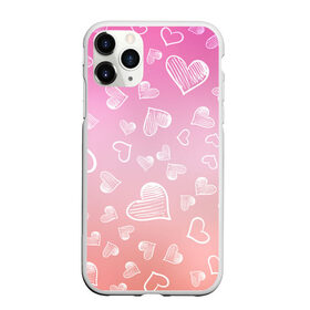Чехол для iPhone 11 Pro Max матовый с принтом Сердечки в Петрозаводске, Силикон |  | 8 марта | love | девочки | женская | любовь | подружке | сердечки