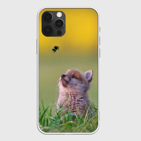 Чехол для iPhone 12 Pro Max с принтом Лисенок и пчелка в Петрозаводске, Силикон |  | Тематика изображения на принте: fox | foxy | животное | звери | лиса | лисенок | лисичка | милая | рыжая | фокс