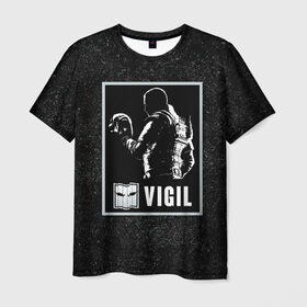 Мужская футболка 3D с принтом Vigil в Петрозаводске, 100% полиэфир | прямой крой, круглый вырез горловины, длина до линии бедер | r6s | rainbow six siege | vigil | виджил | оперативник | персонаж