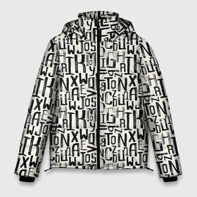 Мужская зимняя куртка 3D с принтом Grunge в Петрозаводске, верх — 100% полиэстер; подкладка — 100% полиэстер; утеплитель — 100% полиэстер | длина ниже бедра, свободный силуэт Оверсайз. Есть воротник-стойка, отстегивающийся капюшон и ветрозащитная планка. 

Боковые карманы с листочкой на кнопках и внутренний карман на молнии. | Тематика изображения на принте: texture | анархия | буквы | гранж | иероглифы | иллюзии | мозайка | надпись | оптические | паттерн | перья | полосы | слова | текстура | узор | фигуры | чб