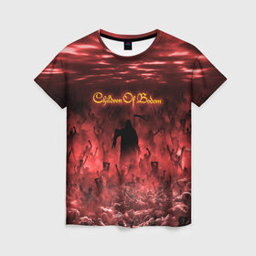 Женская футболка 3D с принтом Children of Bodom в Петрозаводске, 100% полиэфир ( синтетическое хлопкоподобное полотно) | прямой крой, круглый вырез горловины, длина до линии бедер | cobhc | death | metal | дым | концерт | метал | рок | толпа