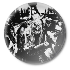 Значок с принтом Samurai | Ghost of Tsushima в Петрозаводске,  металл | круглая форма, металлическая застежка в виде булавки | ghost of tsushima | игра | катана | самураи | цусима | япония