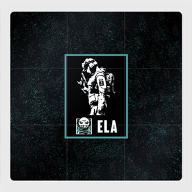 Магнитный плакат 3Х3 с принтом Ela в Петрозаводске, Полимерный материал с магнитным слоем | 9 деталей размером 9*9 см | Тематика изображения на принте: ela | r6s | rainbow six siege | оперативник | персонаж | эла