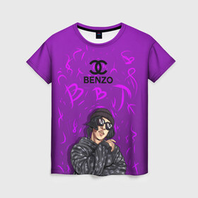 Женская футболка 3D с принтом Big Baby Tape Benzo Gang в Петрозаводске, 100% полиэфир ( синтетическое хлопкоподобное полотно) | прямой крой, круглый вырез горловины, длина до линии бедер | bbt | benzo | benzo gang | big baby tape | биг бейби тейп | репер