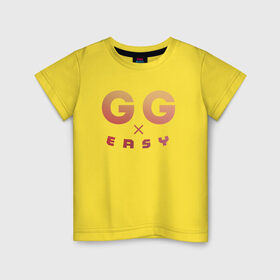 Детская футболка хлопок с принтом GG EASY в Петрозаводске, 100% хлопок | круглый вырез горловины, полуприлегающий силуэт, длина до линии бедер | 16 | counterstrike | csgo | easy | ez | gg | global offensive | memes | source | гг | изи | ксго
