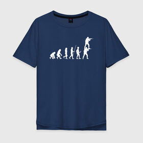 Мужская футболка хлопок Oversize с принтом EVOLUTION в Петрозаводске, 100% хлопок | свободный крой, круглый ворот, “спинка” длиннее передней части | 16 | counterstrike | csgo | evolution | global offensive | memes | source | ксго | подсадка | прогресс | развитие | эволюция
