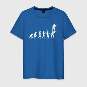 Мужская футболка хлопок с принтом EVOLUTION в Петрозаводске, 100% хлопок | прямой крой, круглый вырез горловины, длина до линии бедер, слегка спущенное плечо. | 16 | counterstrike | csgo | evolution | global offensive | memes | source | ксго | подсадка | прогресс | развитие | эволюция