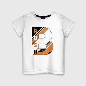 Детская футболка хлопок с принтом RUSH B в Петрозаводске, 100% хлопок | круглый вырез горловины, полуприлегающий силуэт, длина до линии бедер | 16 | azimov | b | counterstrike | csgo | global offensive | memes | rush | skin | source | азимов | б | ксго | раш | скин