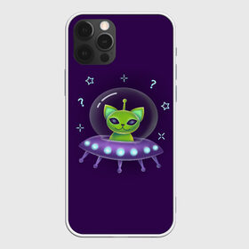 Чехол для iPhone 12 Pro Max с принтом Инопланетный кот НЛО в Петрозаводске, Силикон |  | neon | space | вселенная | звезды | зеленые человечки | инопланетяне | космос | кот | неон | нло | огни | тарелка