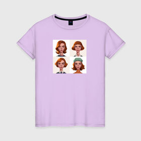 Женская футболка хлопок с принтом Ход Королевы в Петрозаводске, 100% хлопок | прямой крой, круглый вырез горловины, длина до линии бедер, слегка спущенное плечо | 
