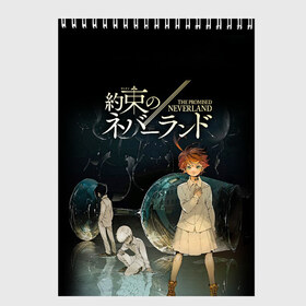 Скетчбук с принтом Обещанный Неверленд в Петрозаводске, 100% бумага
 | 48 листов, плотность листов — 100 г/м2, плотность картонной обложки — 250 г/м2. Листы скреплены сверху удобной пружинной спиралью | anime | the promised neverland | аниме | манга | норман | обещанная страна грёз | обещанный неверленд | рэй | эмма