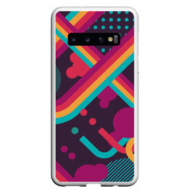 Чехол для Samsung Galaxy S10 с принтом geometric abstract в Петрозаводске, Силикон | Область печати: задняя сторона чехла, без боковых панелей | Тематика изображения на принте: 