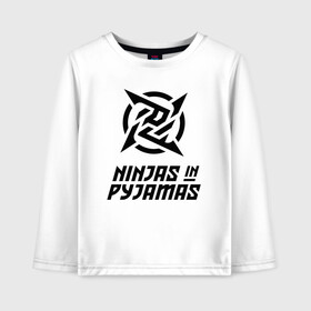 Детский лонгслив хлопок с принтом NiP Ninja in Pijamas (2021 22) в Петрозаводске, 100% хлопок | круглый вырез горловины, полуприлегающий силуэт, длина до линии бедер | Тематика изображения на принте: 0x000000123 | csgo | f0rest | get_right | ninja in pijamas | nip | ксго | нип