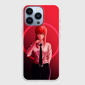 Чехол для iPhone 13 Pro с принтом Макима на красном фоне в Петрозаводске,  |  | anime | chainsaw man | denji | makima | manga | power | аниме | бим | денджи | дьявол бесконечности | кишибэ | летучая мышь | манга | пауэр | хаякава аки | химено | человек бензопила