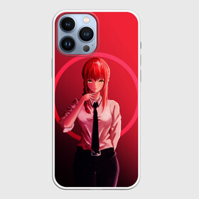 Чехол для iPhone 13 Pro Max с принтом Макима на красном фоне в Петрозаводске,  |  | anime | chainsaw man | denji | makima | manga | power | аниме | бим | денджи | дьявол бесконечности | кишибэ | летучая мышь | манга | пауэр | хаякава аки | химено | человек бензопила