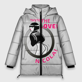 Женская зимняя куртка 3D с принтом НиКола Сyberpunk 2077 в Петрозаводске, верх — 100% полиэстер; подкладка — 100% полиэстер; утеплитель — 100% полиэстер | длина ниже бедра, силуэт Оверсайз. Есть воротник-стойка, отстегивающийся капюшон и ветрозащитная планка. 

Боковые карманы с листочкой на кнопках и внутренний карман на молнии | Тематика изображения на принте: cyberpunk | cyberpunk 2077 | cyberpunk samurai | джонни силверхенд | киберпанк | киберпанк 2077 | киберпанк девушка | никола киберпанк 2077 | никола сyberpunk | реклама киберпанк | риклама киберпанк никола