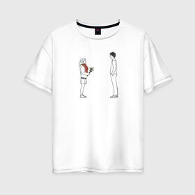 Женская футболка хлопок Oversize с принтом Букет гречихи в Петрозаводске, 100% хлопок | свободный крой, круглый ворот, спущенный рукав, длина до линии бедер
 | 
