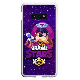 Чехол для Samsung S10E с принтом Brawl Stars - Генерал Гавс в Петрозаводске, Силикон | Область печати: задняя сторона чехла, без боковых панелей | 2020 | 2021 | brawl | colonel | dog | leon | ruffus | space | stars | бравл | браво | гавс | генерал | корабль | космический | космос | леон | лион | новые | новый | персонаж | персонажи | пес | планеты | собака | страс