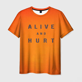 Мужская футболка 3D с принтом Alive and hurt в Петрозаводске, 100% полиэфир | прямой крой, круглый вырез горловины, длина до линии бедер | alive | and | ash | form | hip hop | hurt | is | lil peep | lilpeep | lilpip | our | purest | rap | rep | лил пип | лилпип | реп | рэп | хип хоп | эмо рэп