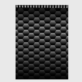 Скетчбук с принтом СТАЛЬНЫЕ СОТЫ BLACK X WHITE в Петрозаводске, 100% бумага
 | 48 листов, плотность листов — 100 г/м2, плотность картонной обложки — 250 г/м2. Листы скреплены сверху удобной пружинной спиралью | Тематика изображения на принте: 