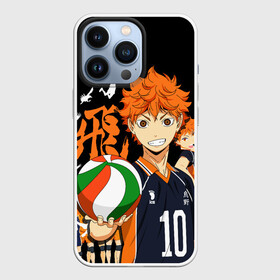 Чехол для iPhone 13 Pro с принтом Команда Сёё Хинаты и он сам в Петрозаводске,  |  | anime | haikyu | haikyuu | karasuno | аниме | волейбол | ворон | карасуно | манга | мяч | сёё хината