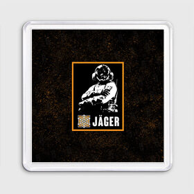 Магнит 55*55 с принтом Jager в Петрозаводске, Пластик | Размер: 65*65 мм; Размер печати: 55*55 мм | jager | r6s | rainbow six siege | оперативник | персонаж | ягер