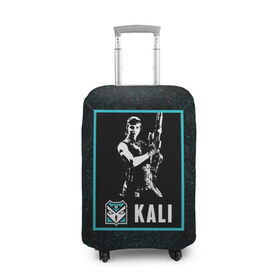 Чехол для чемодана 3D с принтом Kali в Петрозаводске, 86% полиэфир, 14% спандекс | двустороннее нанесение принта, прорези для ручек и колес | kali | r6s | rainbow six siege | кали | оперативник | персонаж