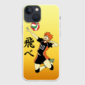 Чехол для iPhone 13 mini с принтом Fly High Haikyuu в Петрозаводске,  |  | Тематика изображения на принте: fly high | haikyu | haikyuu | jump | аниме персонажи | волейбол | иероглифы | кенма козуме | лети высоко | логотипы аниме | мяч | ринтаро | сатори | спортсмен | шоё хинато | японские