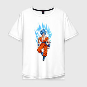 Мужская футболка хлопок Oversize с принтом Dragon Ball Z в Петрозаводске, 100% хлопок | свободный крой, круглый ворот, “спинка” длиннее передней части | 