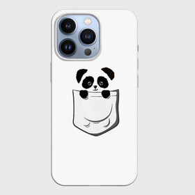 Чехол для iPhone 13 Pro с принтом Панда В Кармане в Петрозаводске,  |  | animals | beats | head | panda | pocket | в кармане | голова | животные | звери | лапки | любовь | панда