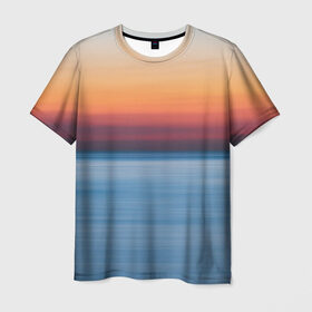 Мужская футболка 3D с принтом Рассвет на берегу в Петрозаводске, 100% полиэфир | прямой крой, круглый вырез горловины, длина до линии бедер | nature | save the nature | берег | берегите природу | корабли | море | природа | рассвет | солнце