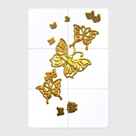 Магнитный плакат 2Х3 с принтом Золотистые бабочки в Петрозаводске, Полимерный материал с магнитным слоем | 6 деталей размером 9*9 см | 8 марта | butterfly | fashion | flowers | fly | girl | gold | golden | wings | бабочки | весна | девочкам | девушкам | золотые | золотые бабочки | крылья | летающие | летние | лето | металлические | насекомые | подарок | природа