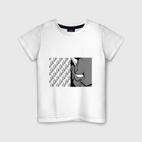 Детская футболка хлопок с принтом DEMON BLACK WHITE в Петрозаводске, 100% хлопок | круглый вырез горловины, полуприлегающий силуэт, длина до линии бедер | fashion | fire | game | hip hop | rap | street style | top | игра | мода | огонь | рэп | топ | уличный стиль | хип хоп