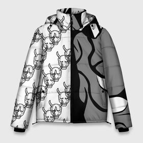 Мужская зимняя куртка 3D с принтом DEMON BLACK/WHITE в Петрозаводске, верх — 100% полиэстер; подкладка — 100% полиэстер; утеплитель — 100% полиэстер | длина ниже бедра, свободный силуэт Оверсайз. Есть воротник-стойка, отстегивающийся капюшон и ветрозащитная планка. 

Боковые карманы с листочкой на кнопках и внутренний карман на молнии. | fashion | fire | game | hip hop | rap | street style | top | игра | мода | огонь | рэп | топ | уличный стиль | хип хоп