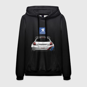 Мужская толстовка 3D с принтом Peugeot sport в Петрозаводске, 100% полиэстер | двухслойный капюшон со шнурком для регулировки, мягкие манжеты на рукавах и по низу толстовки, спереди карман-кенгуру с мягким внутренним слоем. | Тематика изображения на принте: auto | emotion | motion | peugeot | sport | авто | лого | логотип | пежо | пижо | спорт