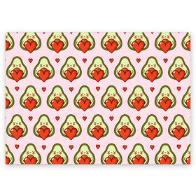 Поздравительная открытка с принтом Love Avocado в Петрозаводске, 100% бумага | плотность бумаги 280 г/м2, матовая, на обратной стороне линовка и место для марки
 | 14 февраля | love | авокадо | вкусняшка | день святого валентина | еда | любовь | паттерн | сердечко