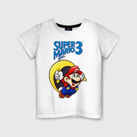 Детская футболка хлопок с принтом SMB3 в Петрозаводске, 100% хлопок | круглый вырез горловины, полуприлегающий силуэт, длина до линии бедер | 16 bit | 16 бит | gumbo | nintendo | super mario | марио