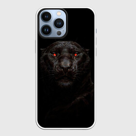 Чехол для iPhone 13 Pro Max с принтом ПАНТЕРА в Петрозаводске,  |  | Тематика изображения на принте: animal | black | cat | dark | hunter | pantera | strong | глаза | грация | животные | звери | кошки | красота | пантера | сила | хищник