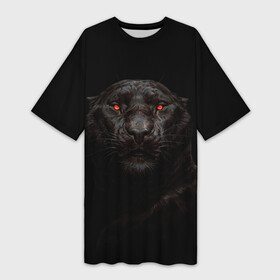Платье-футболка 3D с принтом ПАНТЕРА в Петрозаводске,  |  | animal | black | cat | dark | hunter | pantera | strong | глаза | грация | животные | звери | кошки | красота | пантера | сила | хищник
