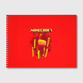 Альбом для рисования с принтом Minecraft в Петрозаводске, 100% бумага
 | матовая бумага, плотность 200 мг. | minecraft | алекс | белый | блоки | ведьма | взрывчатка | визера | волк | гаст | добывать | дракон | зеленый куб | зомби | игра | крафт | крипер | кубики | лошадка | майн | майнкрафт | манкрафт | овечка | оцелот