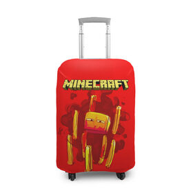Чехол для чемодана 3D с принтом Minecraft в Петрозаводске, 86% полиэфир, 14% спандекс | двустороннее нанесение принта, прорези для ручек и колес | minecraft | алекс | белый | блоки | ведьма | взрывчатка | визера | волк | гаст | добывать | дракон | зеленый куб | зомби | игра | крафт | крипер | кубики | лошадка | майн | майнкрафт | манкрафт | овечка | оцелот