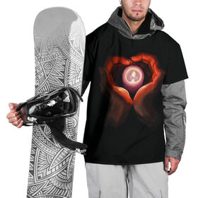 Накидка на куртку 3D с принтом Свеча в Петрозаводске, 100% полиэстер |  | Тематика изображения на принте: влюбленным | люблю | любовь | руки | свеча | сердце | чувства